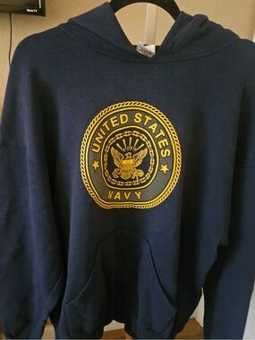 United States Navy Navy Blue Logo Hoodie Sweatshirt xl